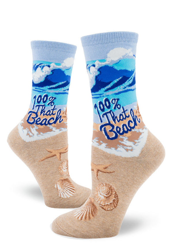 Novelty Beach Socks, Funny Beach Gifts for Beach Lovers, Sports Socks, Gifts for Men Women, unisex Beach Themed Socks, Sports Lover Gift, Silly Socks