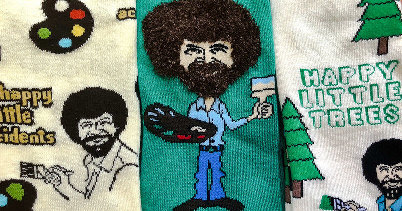 Bob Ross Socks - Painting Bob Ross