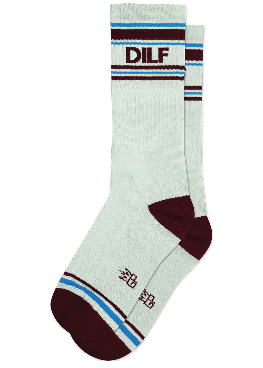 Striped White Crew Sports Socks – Queer In The World: The Shop