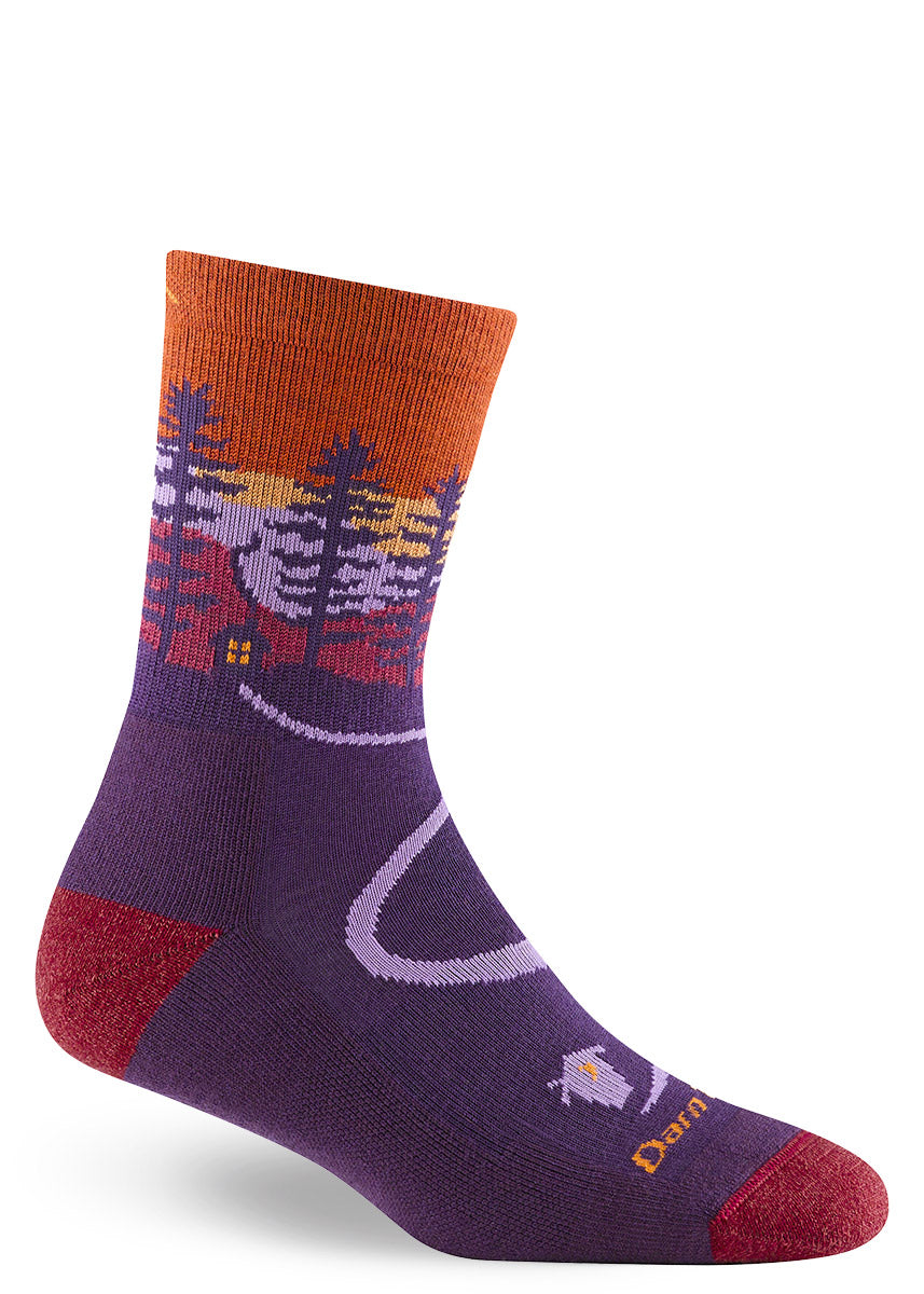 Red and Black Dawg Paw Socks, Athletic Casual Crew Socks