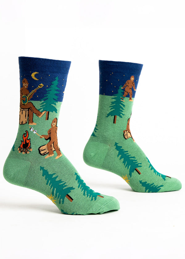 Sasquatch Camping Women's Socks | Funny Bigfoot Socks - Cute But Crazy ...