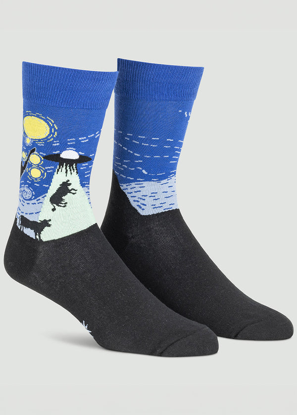 Starry Night UFO Men's Socks | Funny Art-Lover Gift Idea - Cute But ...