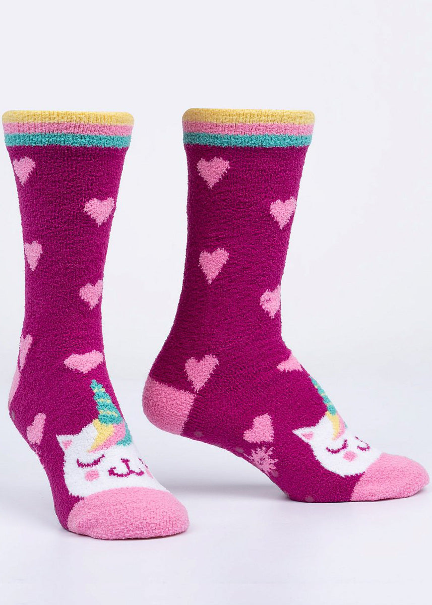 ZYZX Funny Slipper Socks for Women with Grippers Non Slip Ladies