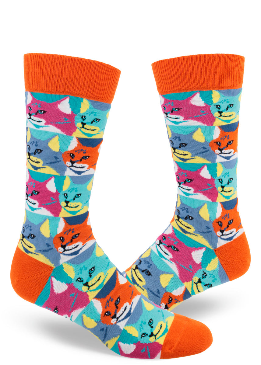 Happy Socks, 2-Pack Crew Socks, Cats Socks for Men and Women