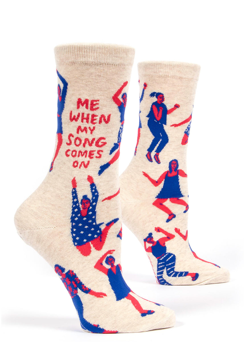 When My Song Comes On Women's Crew Socks